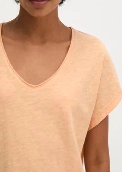 T-Shirt loose aus Slub-Jersey