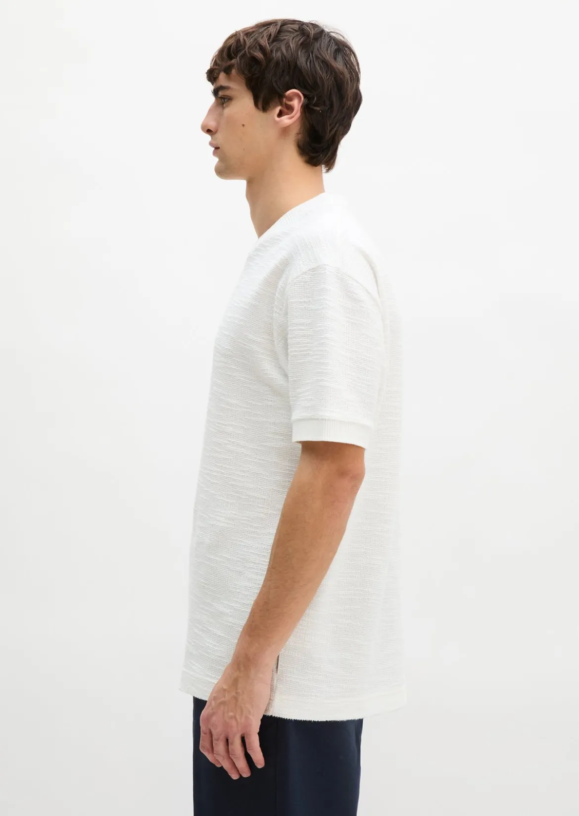 T-Shirt loose aus weichem Bouclé-Jersey