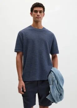 T-Shirt loose aus weichem Bouclé-Jersey