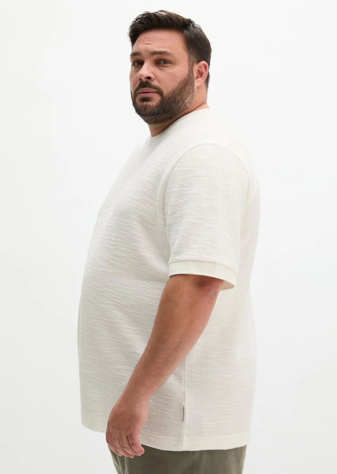 T-Shirt loose aus weichem Bouclé-Jersey