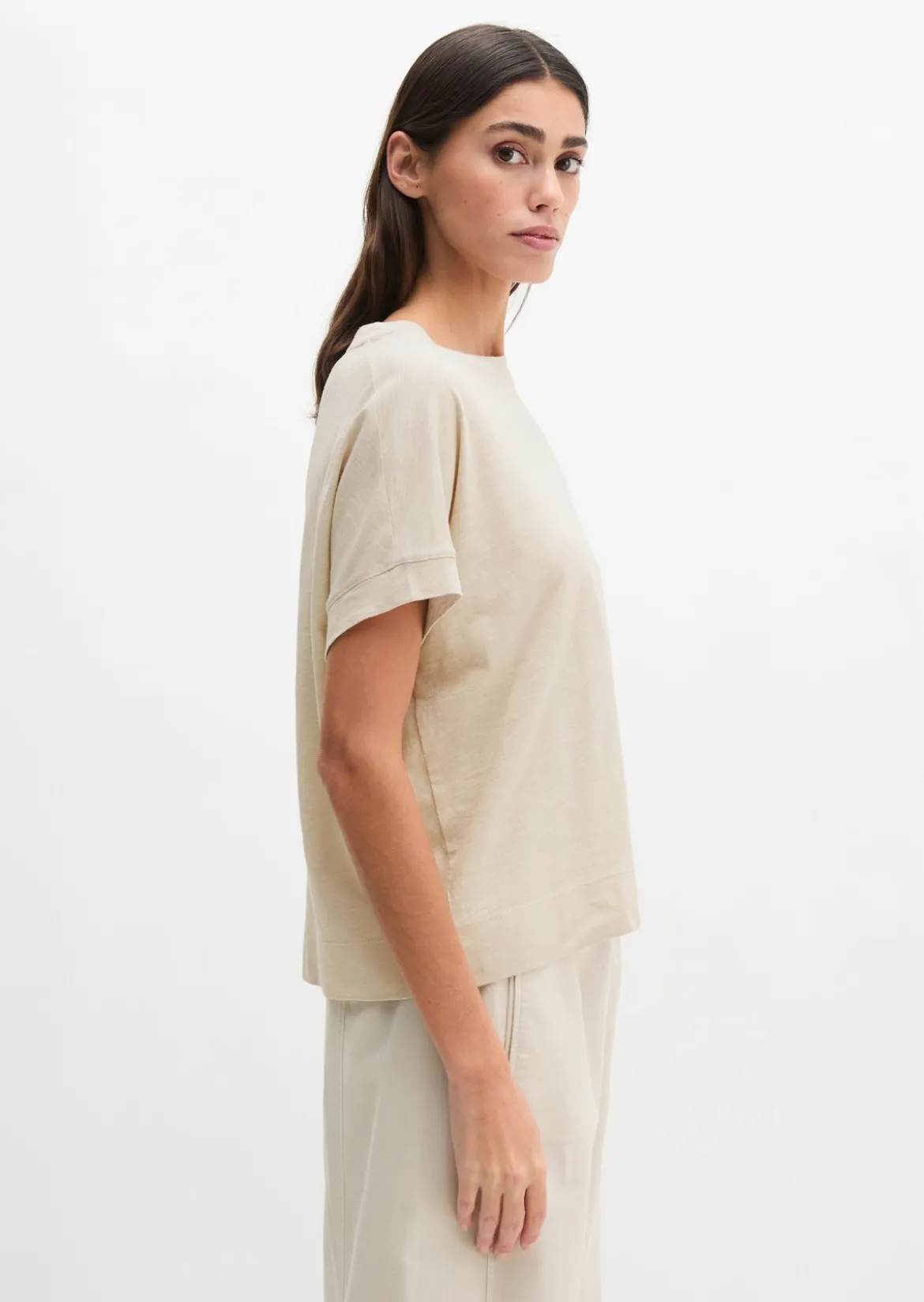 T-Shirt loose mit angeschnittenen Ärmeln
