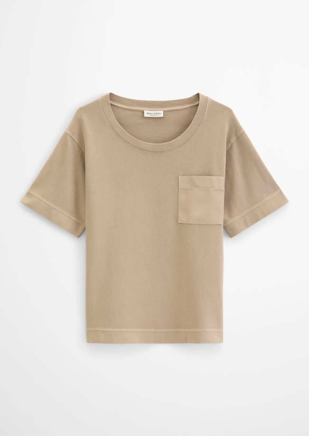 T-Shirt loose mit aufgesetzter Satin-Tasche