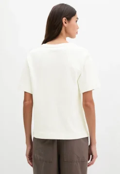 T-Shirt loose mit aufgesetzter Satin-Tasche