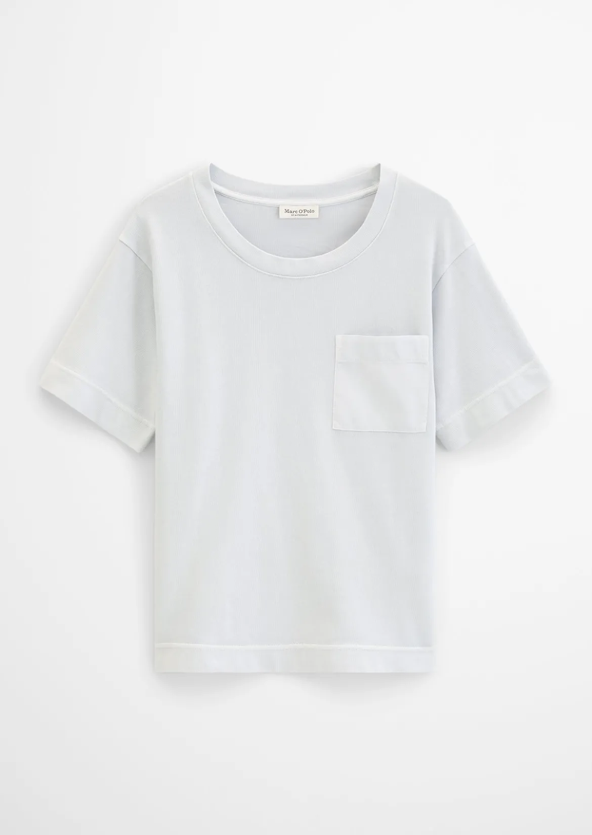 T-Shirt loose mit aufgesetzter Satin-Tasche