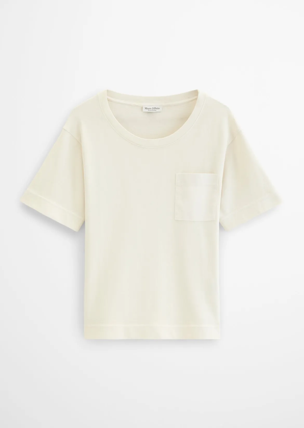 T-Shirt loose mit aufgesetzter Satin-Tasche