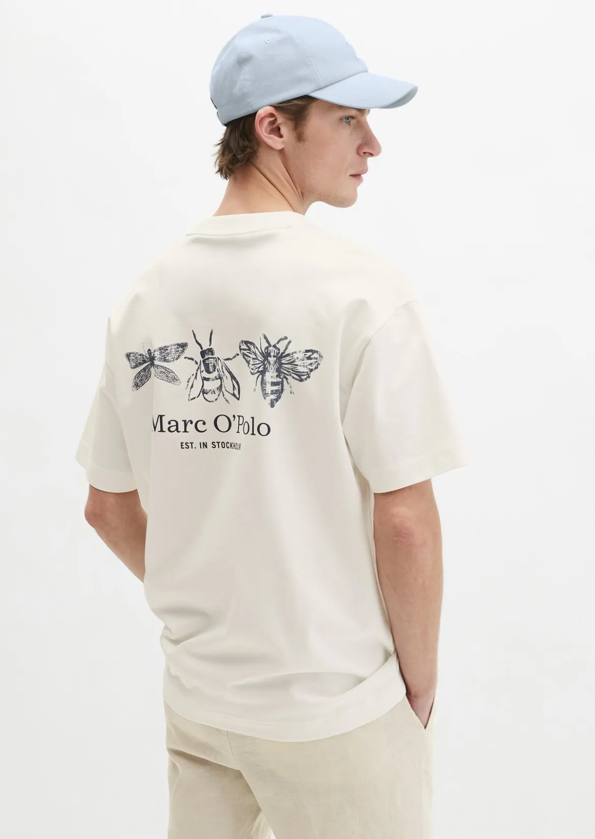 T-Shirt loose mit beidseitigen Insektenprints