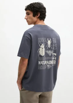 T-Shirt loose mit beidseitigen Insektenprints