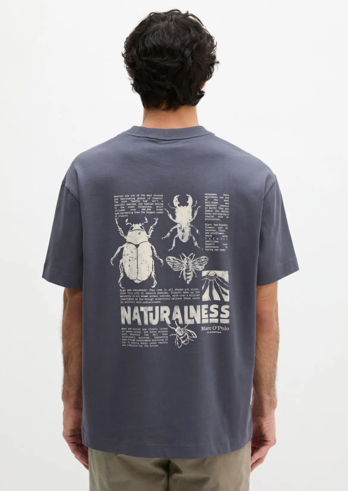T-Shirt loose mit beidseitigen Insektenprints