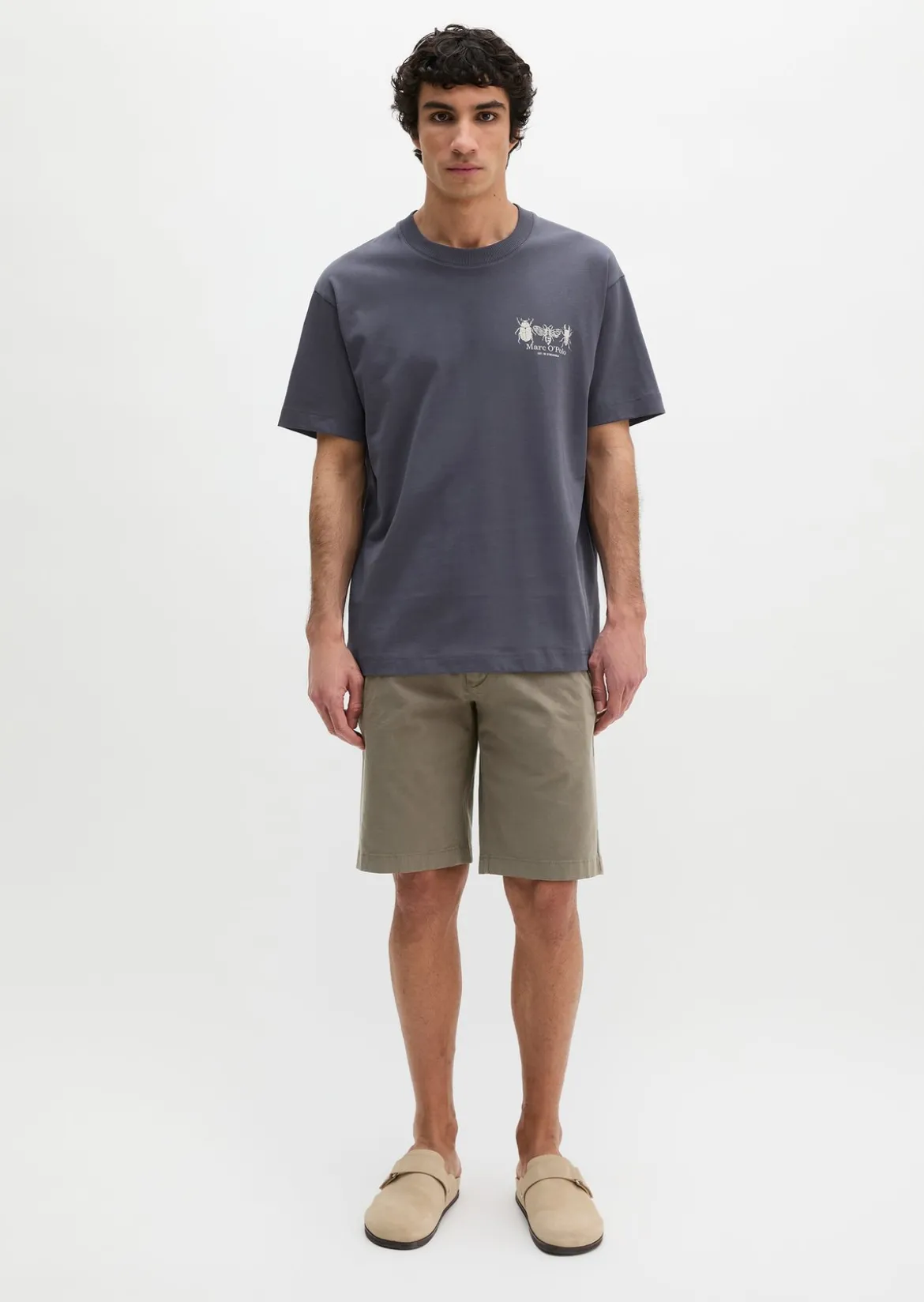 T-Shirt loose mit beidseitigen Insektenprints