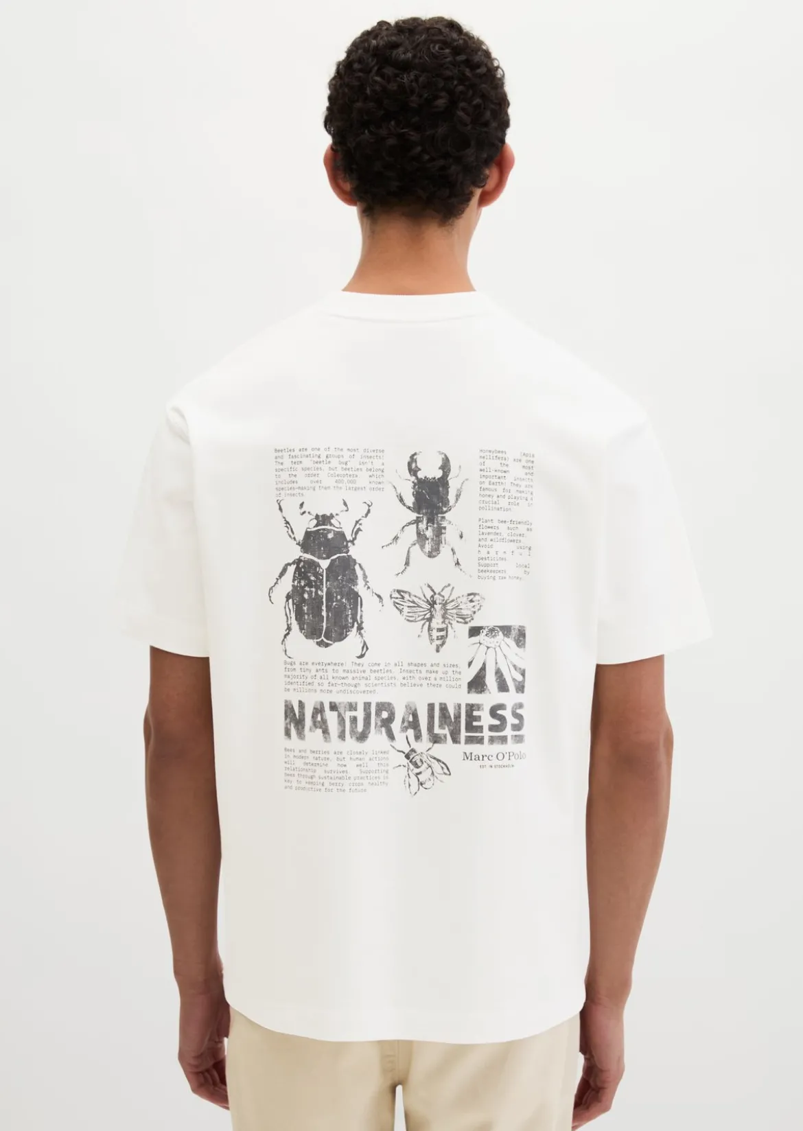 T-Shirt loose mit beidseitigen Insektenprints
