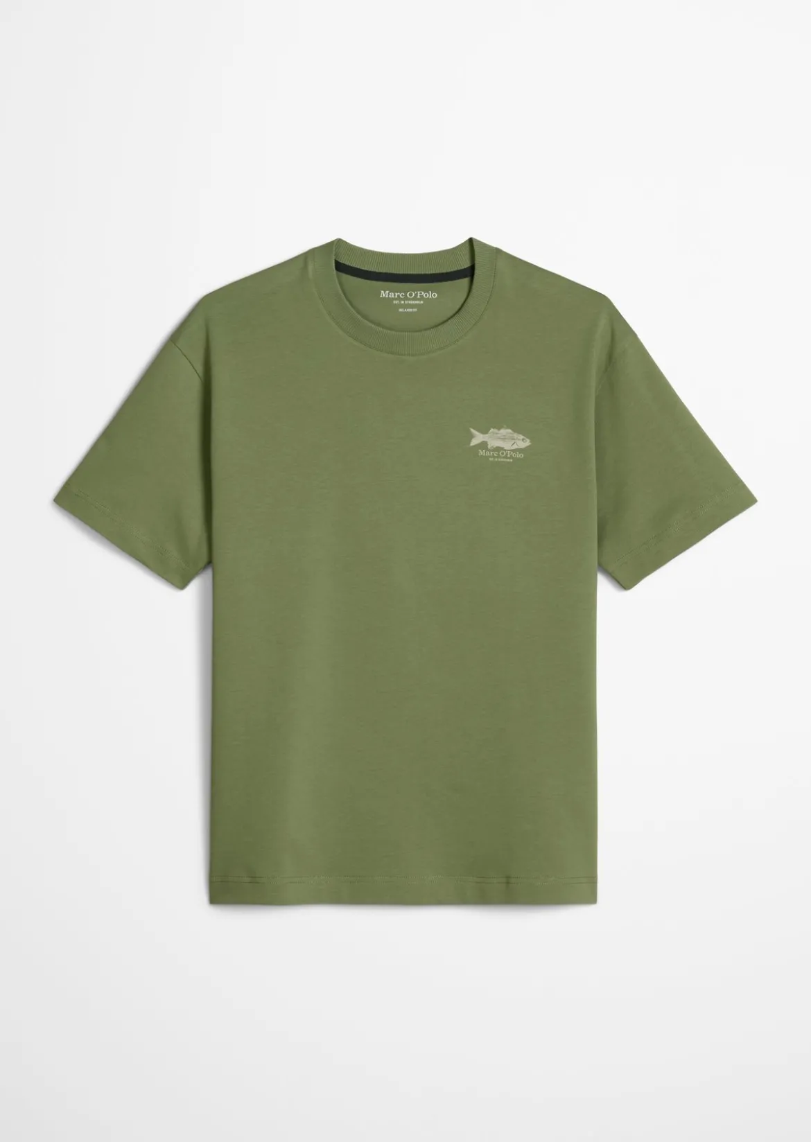 T-Shirt loose mit Fisch-Rückenprint
