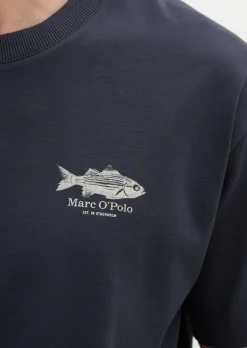 T-Shirt loose mit Fisch-Rückenprint