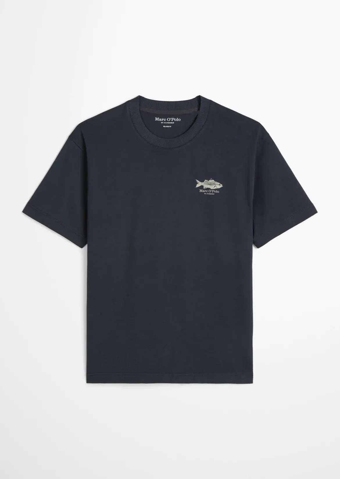 T-Shirt loose mit Fisch-Rückenprint