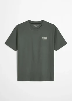 T-Shirt loose mit Fisch-Rückenprint