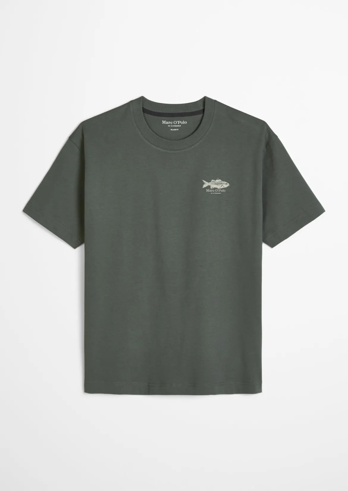 T-Shirt loose mit Fisch-Rückenprint