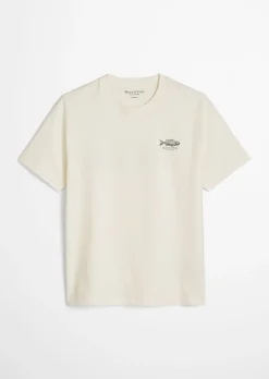 T-Shirt loose mit Fisch-Rückenprint