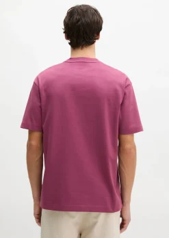 T-Shirt loose mit floralem Brustprint