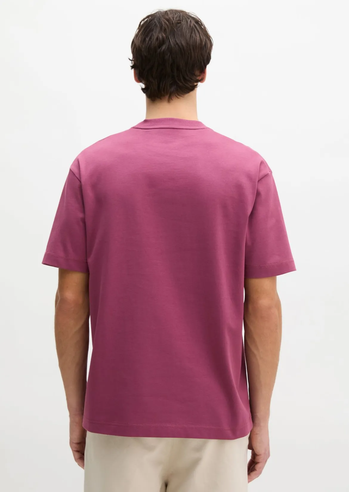 T-Shirt loose mit floralem Brustprint