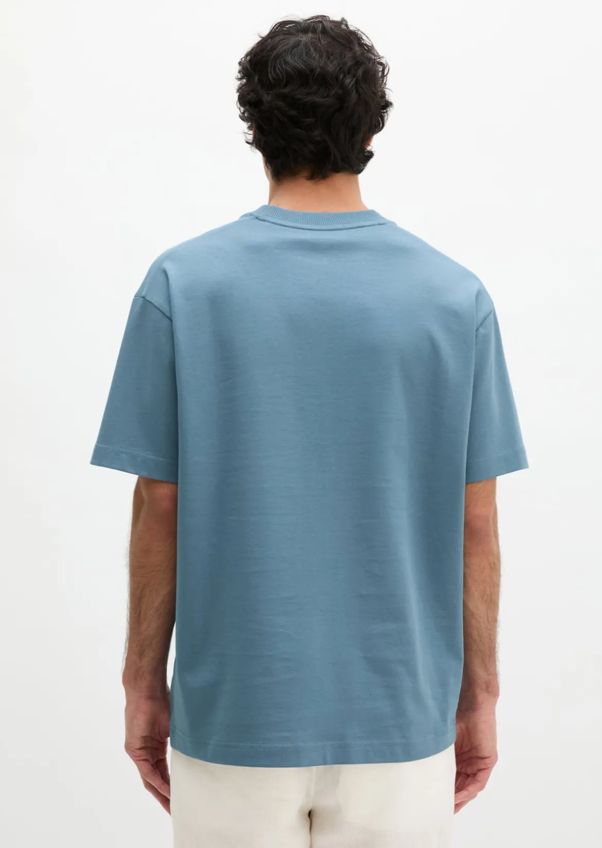 T-Shirt loose mit floralem Brustprint