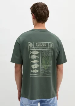 T-Shirt loose mit maritimer Rückenprint