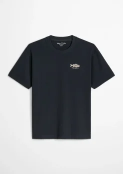 T-Shirt loose mit maritimem Rückenprint