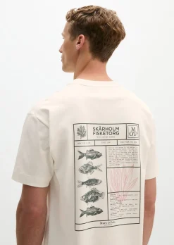 T-Shirt loose mit maritimer Rückenprint