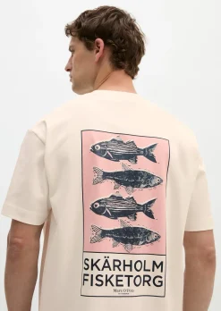 T-Shirt loose mit maritimem Rückenprint