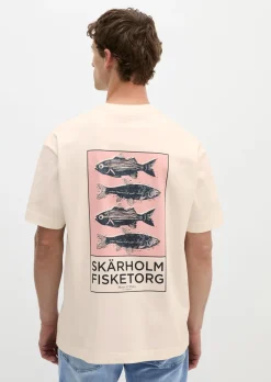 T-Shirt loose mit maritimem Rückenprint