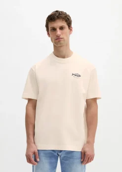 T-Shirt loose mit maritimem Rückenprint