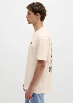 T-Shirt loose mit maritimem Rückenprint
