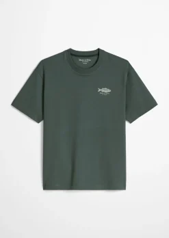 T-Shirt loose mit maritimem Rückenprint