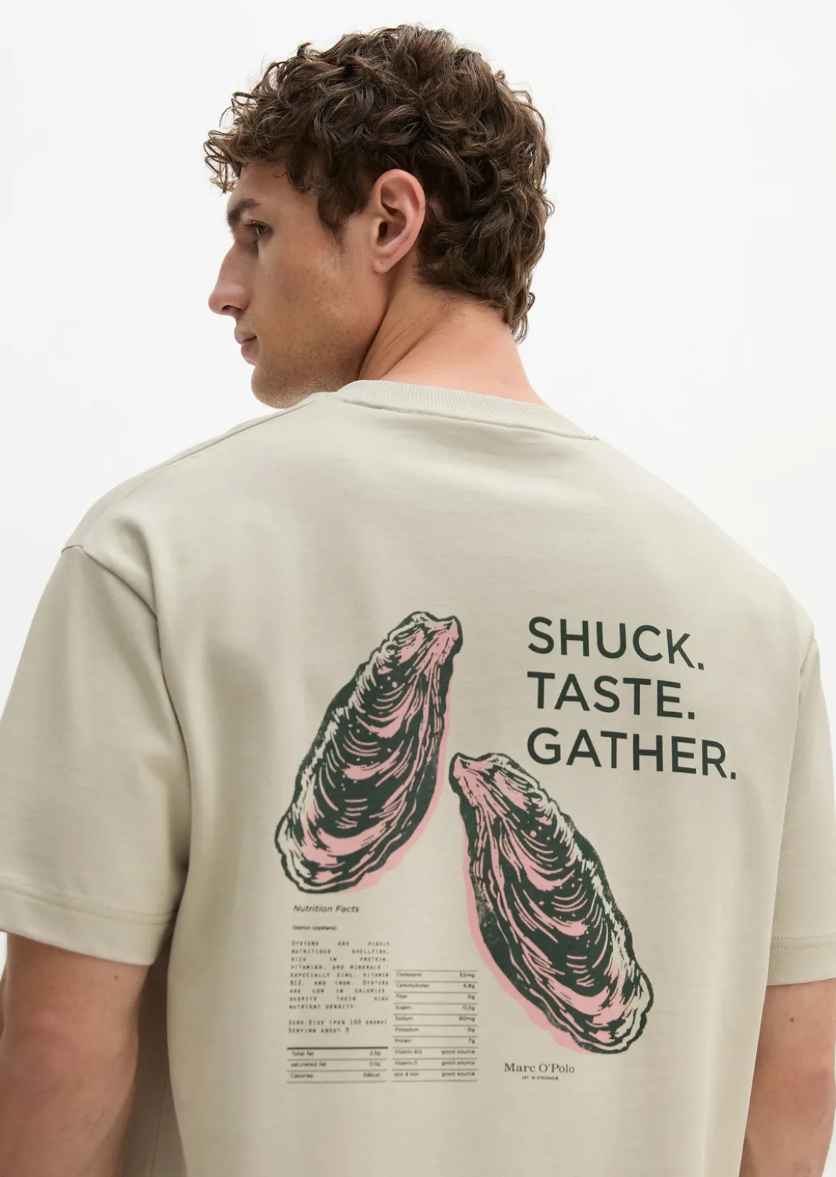 T-Shirt loose mit maritinem Rückenprint