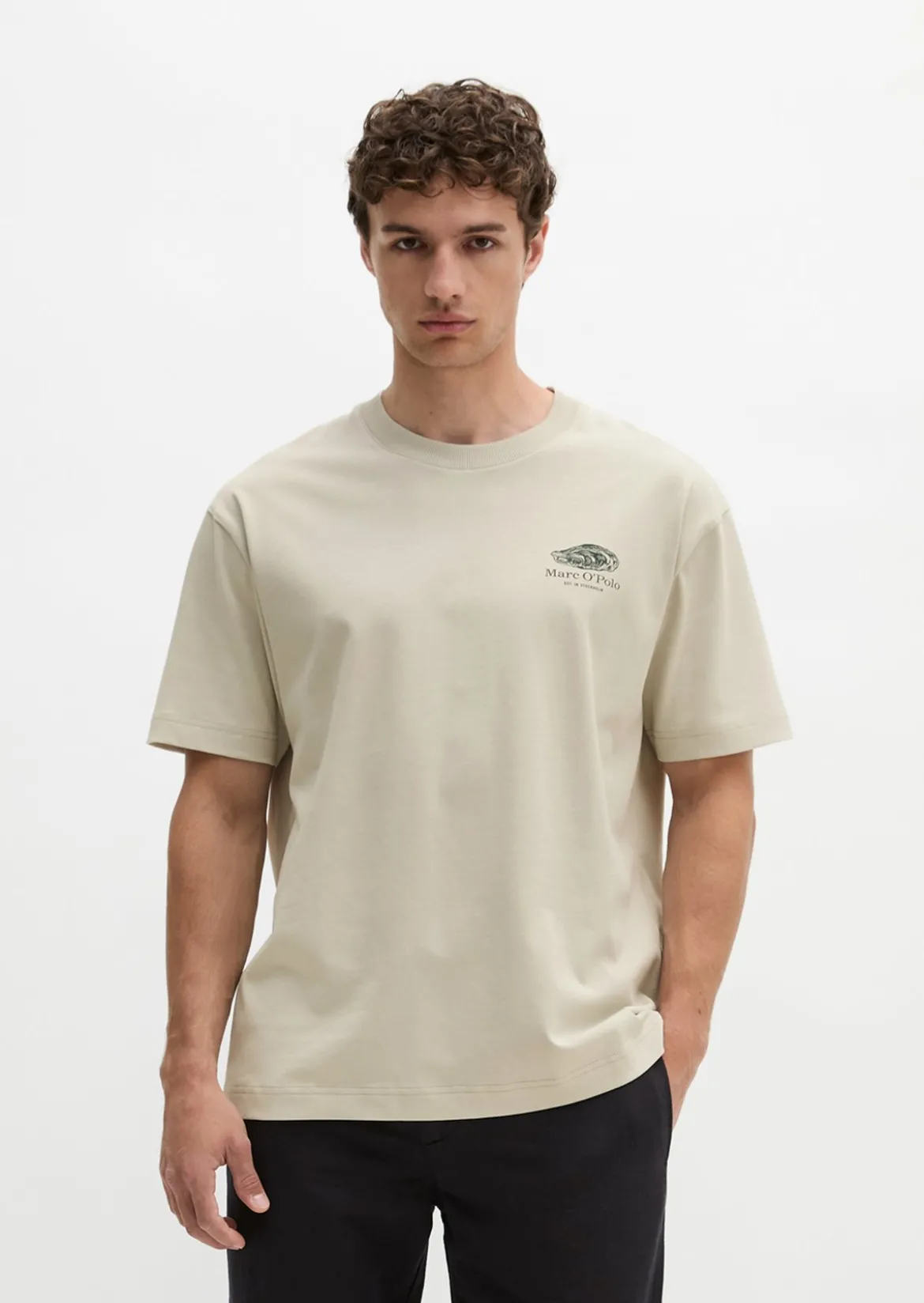 T-Shirt loose mit maritinem Rückenprint