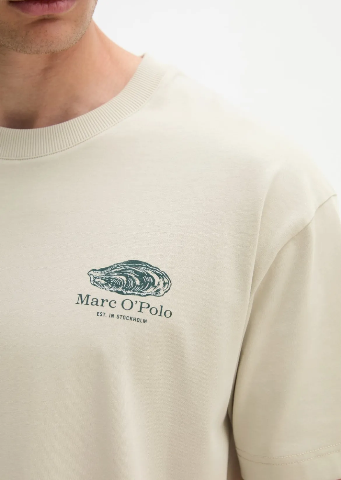 T-Shirt loose mit maritinem Rückenprint
