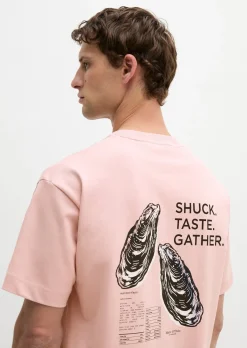 T-Shirt loose mit maritinem Rückenprint