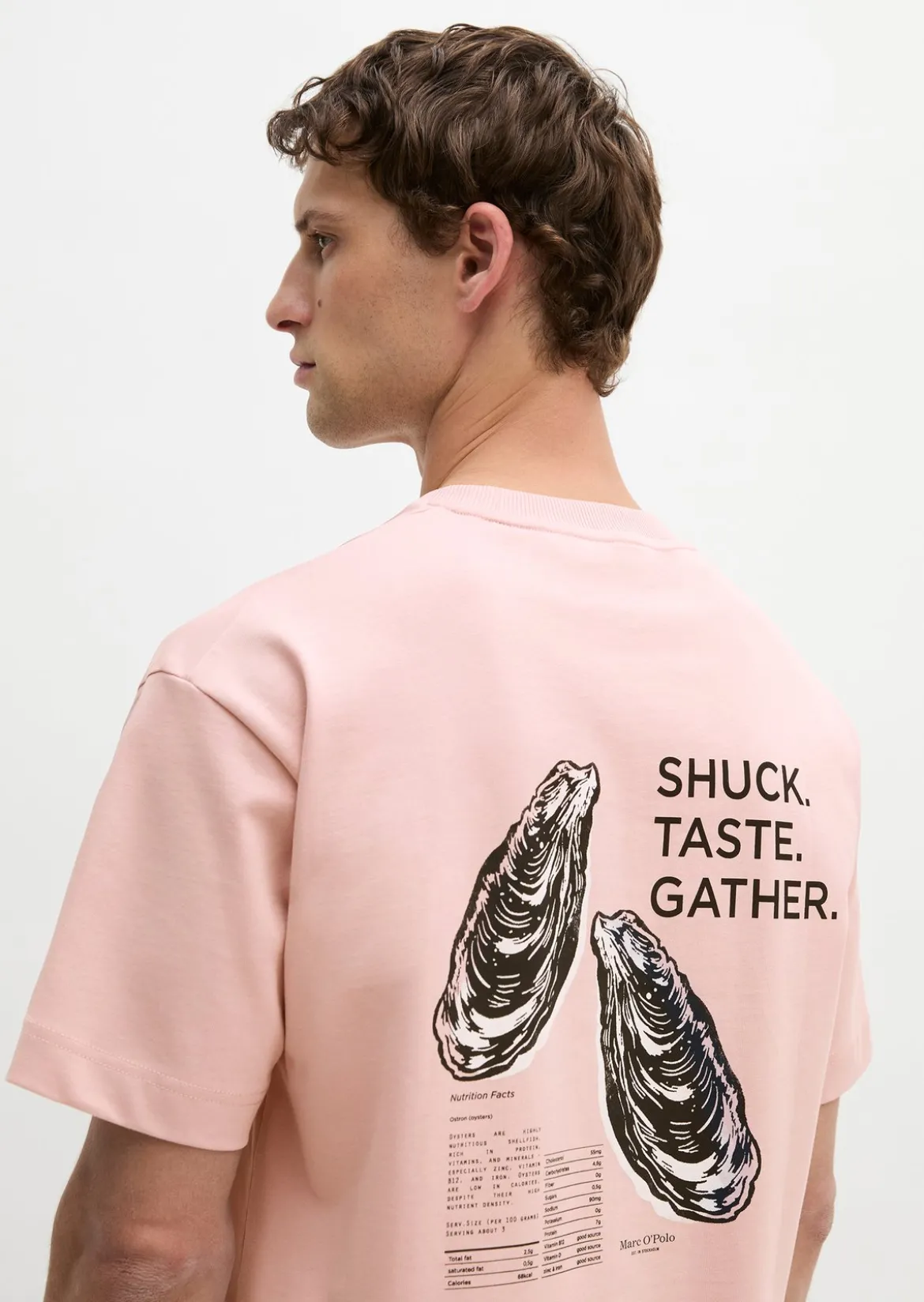 T-Shirt loose mit maritinem Rückenprint
