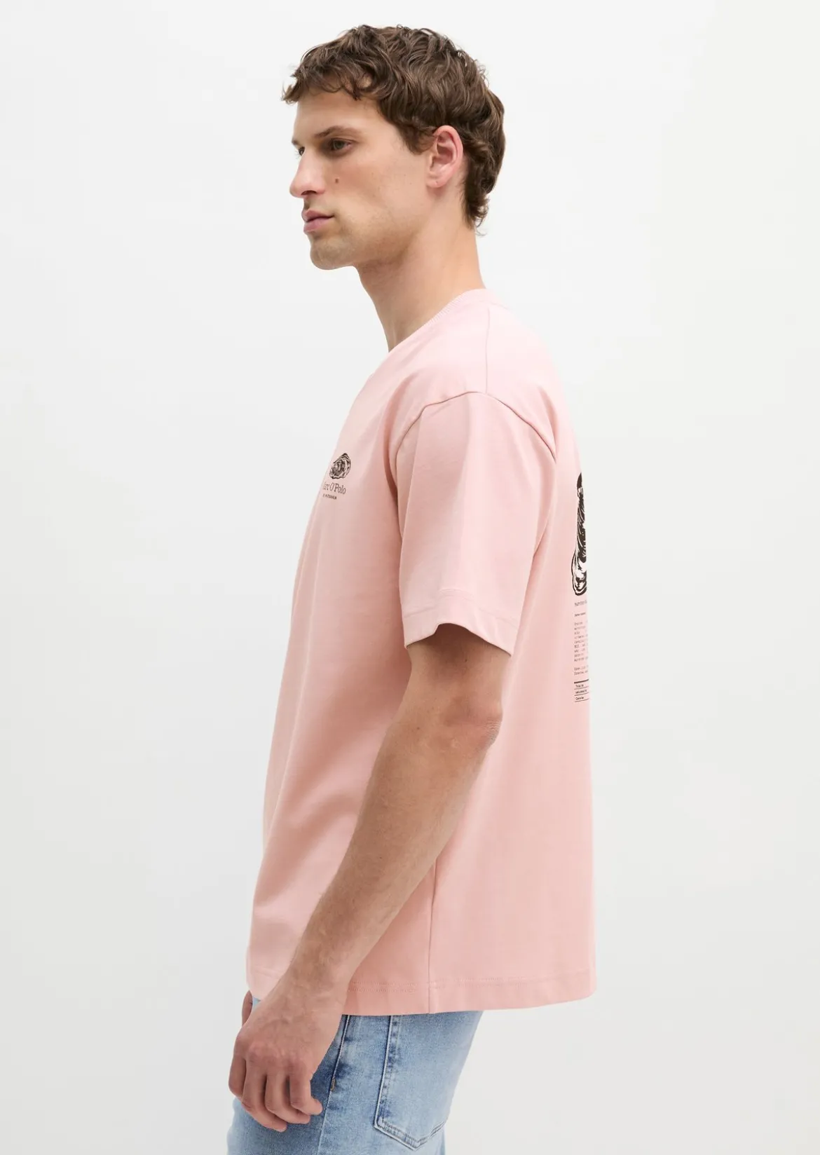 T-Shirt loose mit maritinem Rückenprint