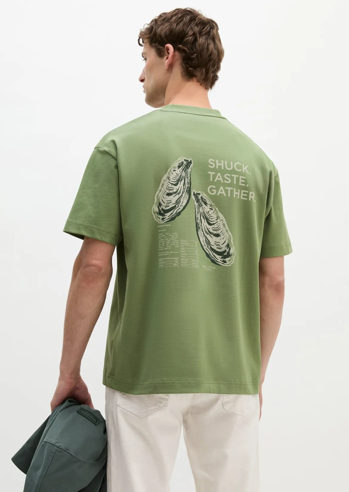 T-Shirt loose mit maritinem Rückenprint