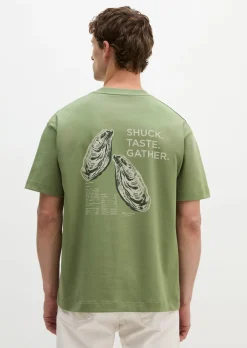 T-Shirt loose mit maritinem Rückenprint