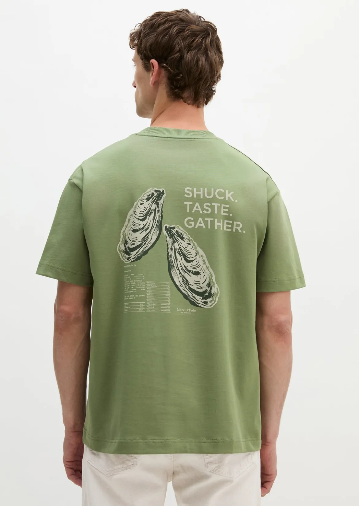 T-Shirt loose mit maritinem Rückenprint
