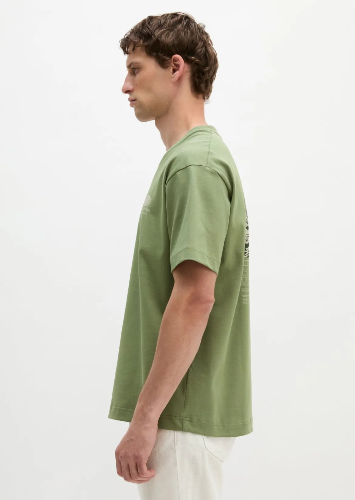T-Shirt loose mit maritinem Rückenprint
