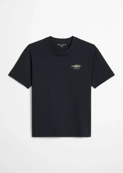 T-Shirt loose mit Seafood-Rückenprint