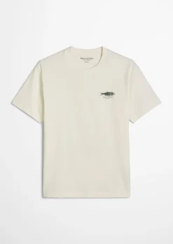 T-Shirt loose mit Seafood-Rückenprint