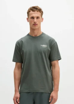T-Shirt loose mit Seafood-Rückenprint
