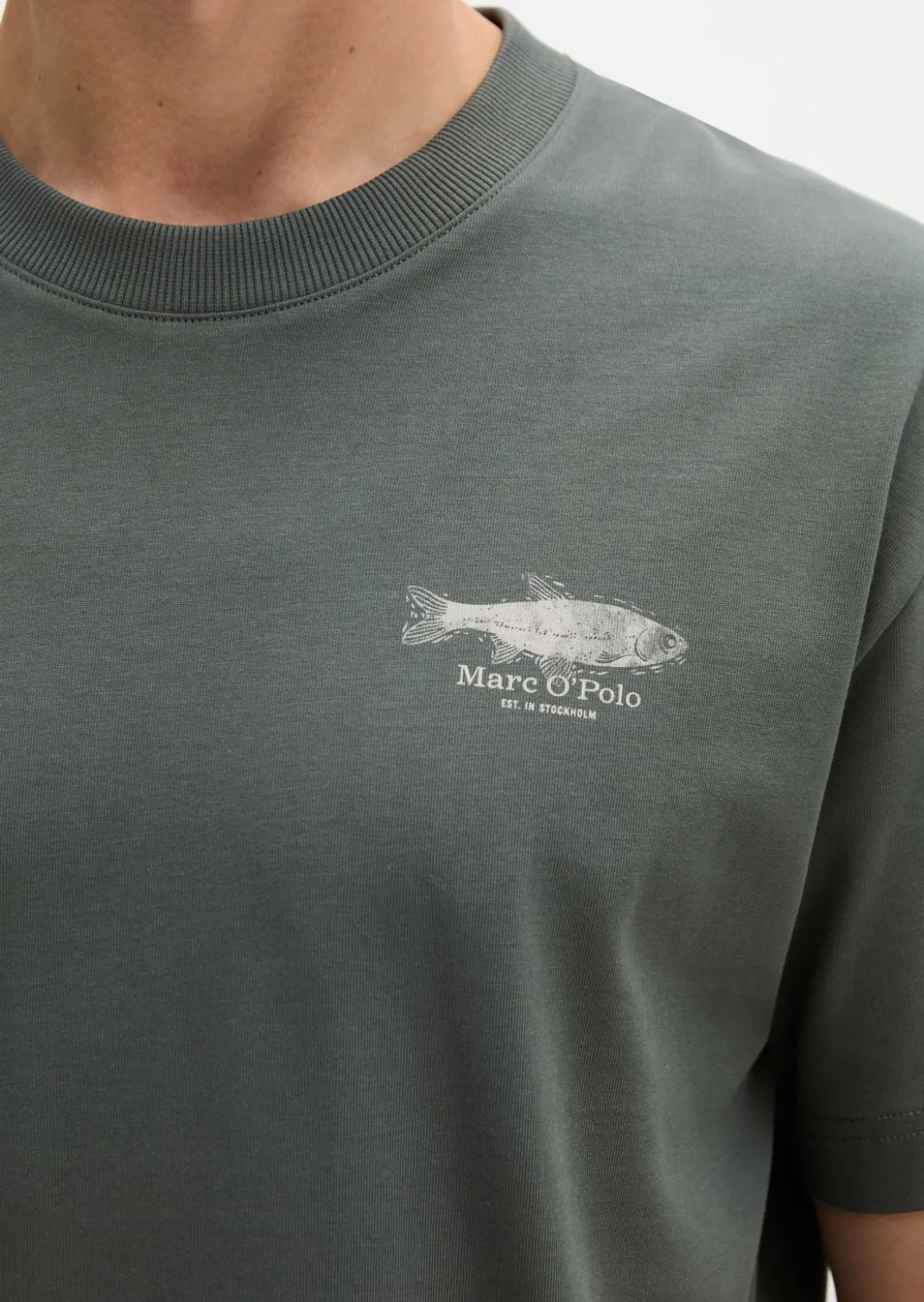 T-Shirt loose mit Seafood-Rückenprint