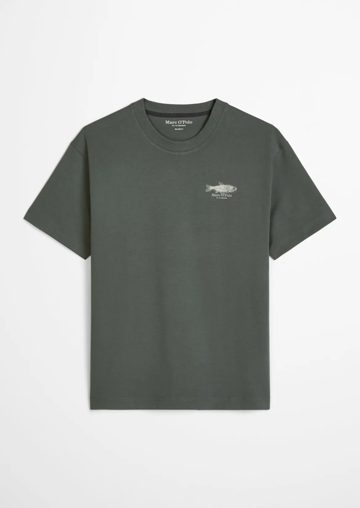 T-Shirt loose mit Seafood-Rückenprint