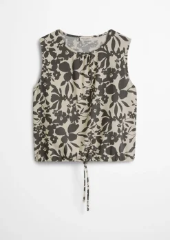 T-Shirt loose mit Tunnelzug aus leichtem Single Jersey