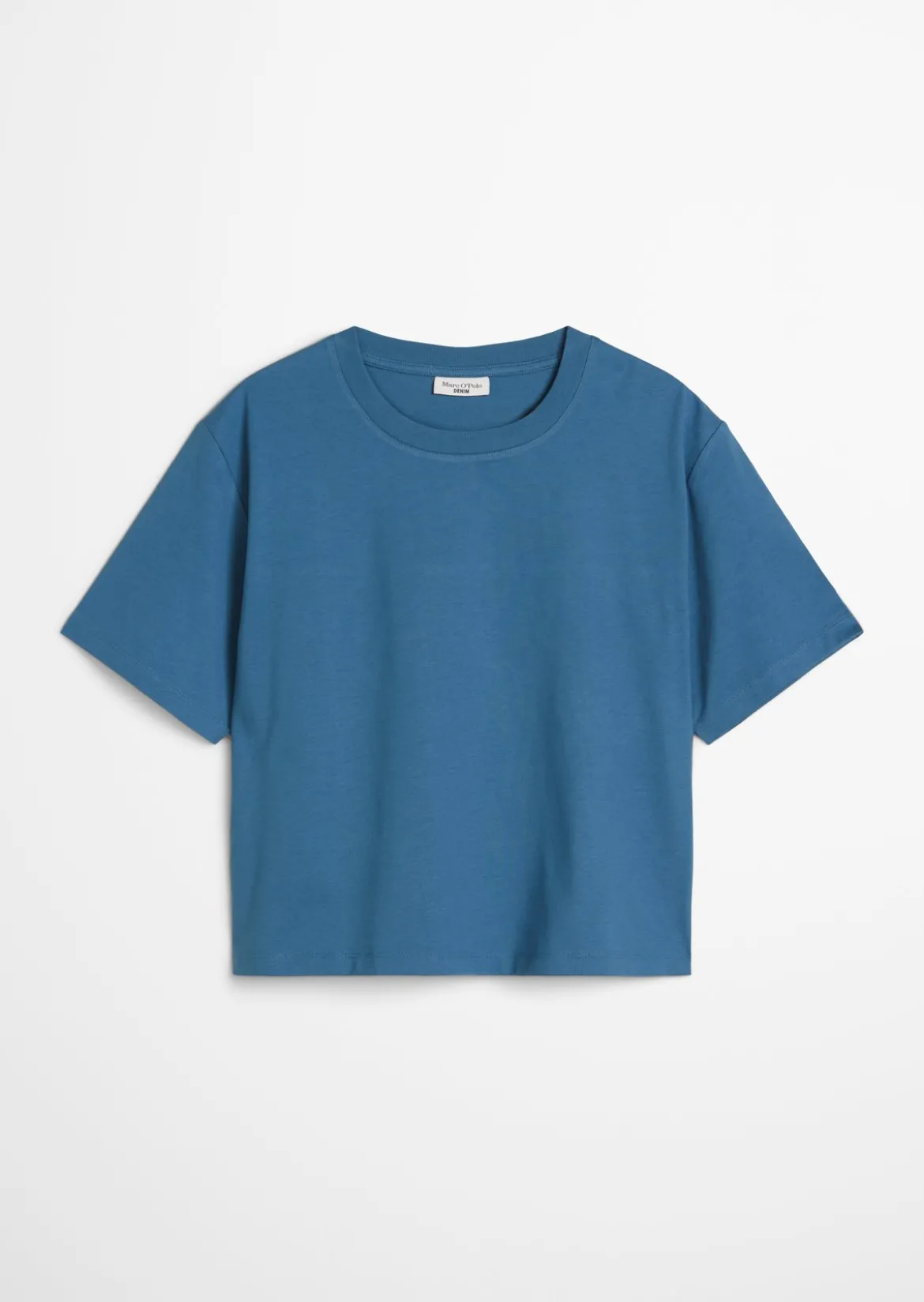 T-Shirt mit Broderie Anglaise relaxed aus Material-Mix