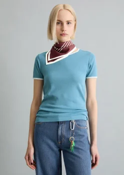 T-Shirt mit Struktur slim aus reiner Bio-Baumwolle