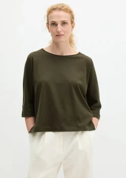 T-Shirt oversize aus Feinstrick-Jersey